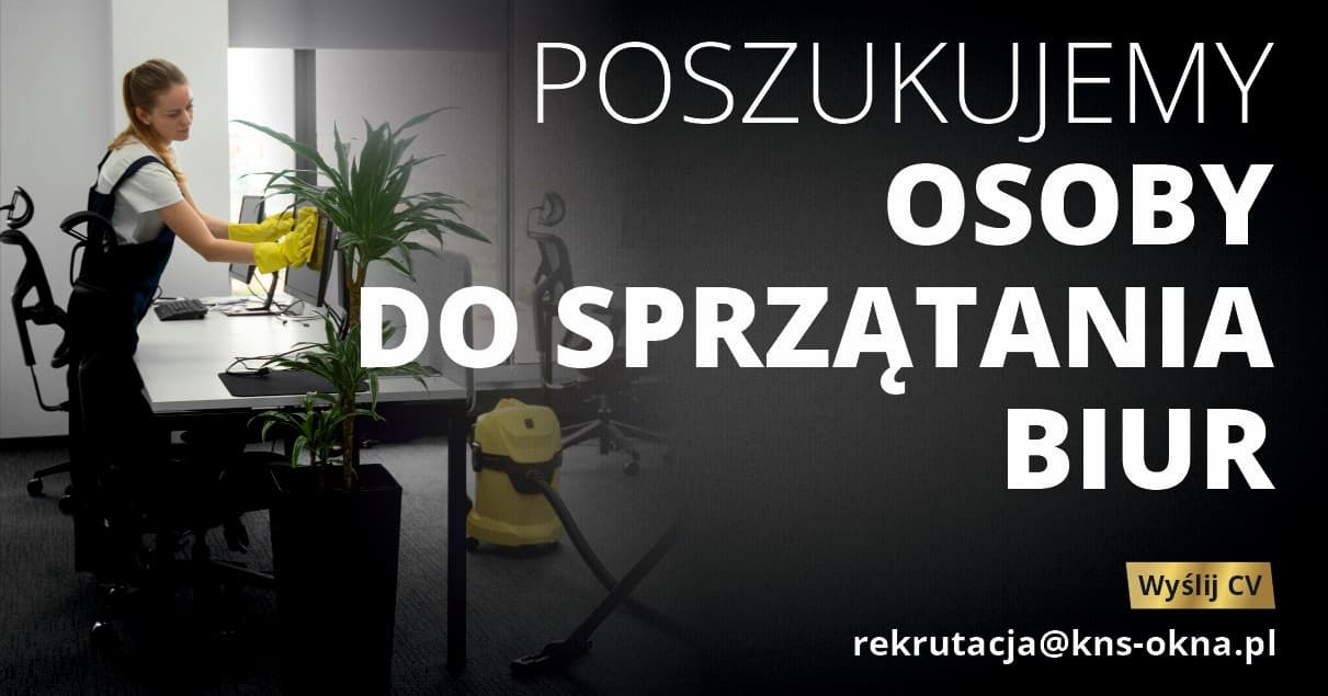 Osoba do sprzątania pomieszczeń biurowych